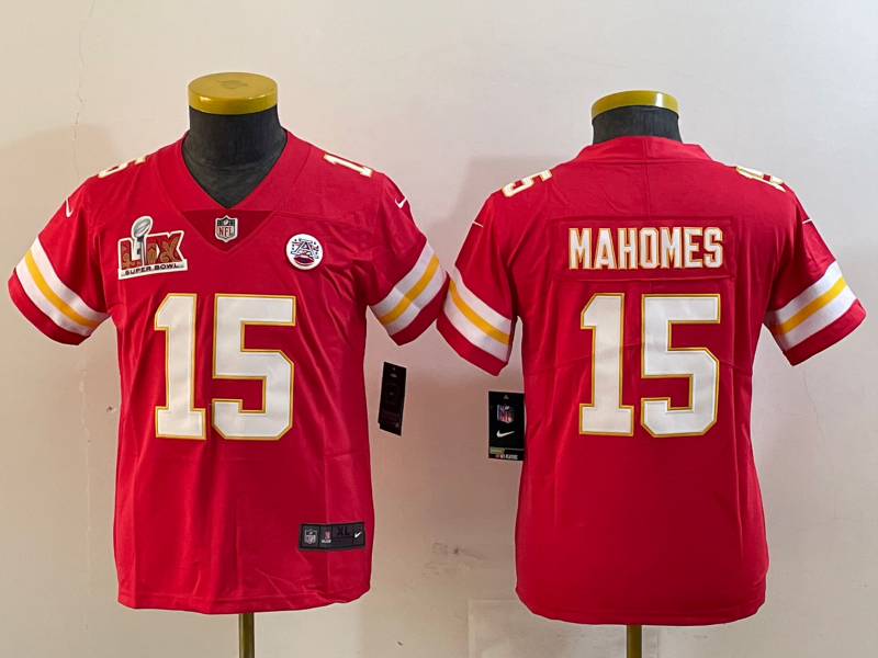 Youth 2025 Kansas City Chiefs #15 Mahomes red Nike NFL jersey style 9->kansas city chiefs->NFL Jersey